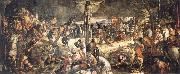 TINTORETTO, Jacopo Crucifixion oil on canvas